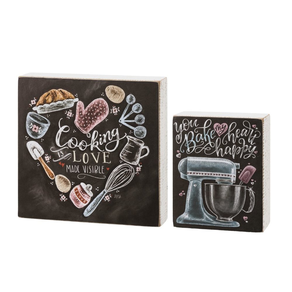 Primitives by Kathy Baking Themed Kitchen Decor Signs, Set of 2 - NWT